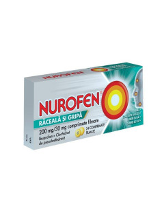Nurofen Raceala Gripa 200 mg/30 mg, 24 comprimate filmate