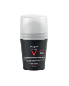 Vichy Homme deodorant roll-on eficacitate 72h, 50 ml
