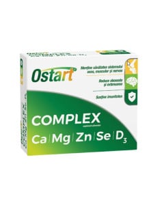 Ostart Complex Ca+Mg+Zn+Se+D3, 20 comprimate filmate