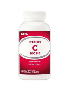 GNC Vitamin C 500 mg, eliberare controlata, 90 tablete