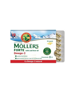 Moller`s Forte with cod liver oil Omega-3, 30 capsule