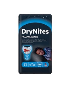 Huggies DryNites Conv 4-7 ani Baieti,17-30kg x 10buc