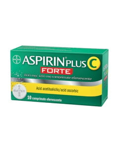 ASPIRIN PLUS C FORTE 800 mg/480 mg, 10 comprimate efervescente