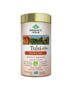 ORGANIC INDIA Ceai Tulsi Masala Chai Relaxant si Regenerant Bio, 100g 