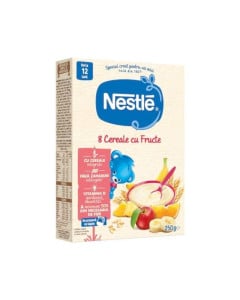 Nestle 8 cereale cu fructe, 250g