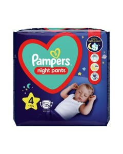 Pampers Night Pants Scutece-chilotel de noapte Marimea 4, 9-15kg, 25 bucati