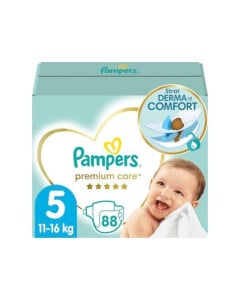 Pampers Scutece Premium Care Junior Marimea 5, 11-16kg, 88 bucati