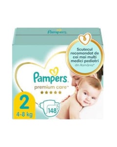 Pampers Scutece Premium Care Marimea 2, 4-8 kg, 148 bucati