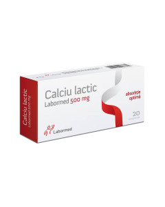 Calciu lactic 500mg, 20 comprimate OZ