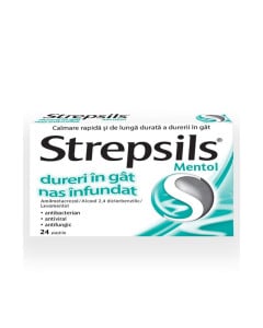 Strepsils Mentol, 24 pastile