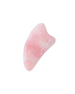Meloni Piatra Gua Sha din quartz roz, pentru masaj facial