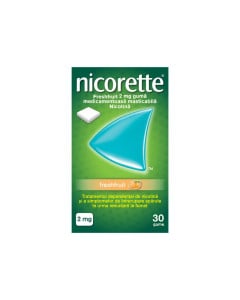 Nicorette Freshfruit 2 mg, 30 gume medicamentoase masticabile