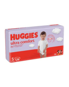 Huggies Scutece Ultra Comfort Mega, Nr.5, 12-22kg, 58 bucati