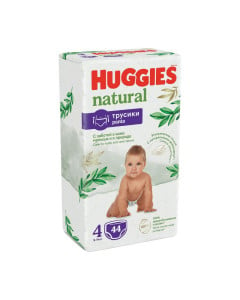 Huggies Scutece chilotel Natural Pants Nr.4, 9-14kg, 44 bucati