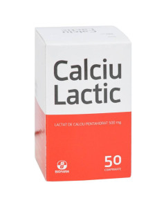 Biofarm Calciu Lactic, 50 comprimate
