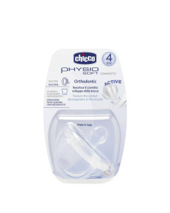 CHICCO Suzeta silicon, 4 luni+,  monobloc ortodontica Physio soft