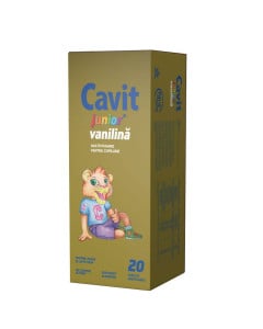 Cavit junior cu aroma de vanilie, 20 tablete masticabile