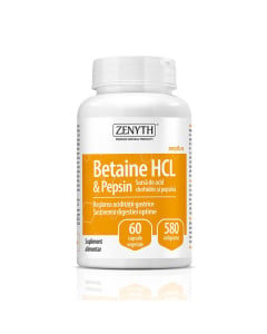 Betain HCL & Pepsin, 580mg,  60 capsule, Zenyth