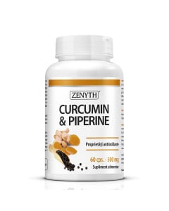 Curcumin & Piperine 550 mg, 60 capsule, Zenyth