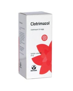 Clotrimazol 10 mg / g x 1 flacon x 25 g solutie cutanata