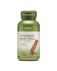 Scortisoara, Herbal Plus® Cinnamon Bark 500 mg, 100 capsule, GNC 