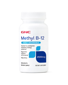 Methyl B-12 2500mcg, Vitamina B-12 Metilcobalamina, 100 tablete, GNC