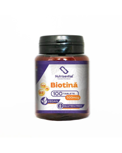 Nutrisential Biotina 500 mcg,100 tablete