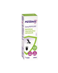 Spray repelent tantari si capuse Parasites Santaderm, 100 ml, Viva Pharma