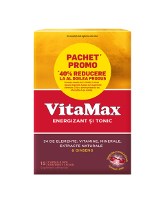 Vitamax, 15 capsule moi 1+1 cu 40% reducere