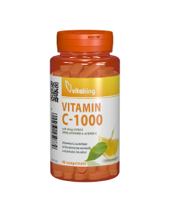 Vitamina C cu Bioflavonoide 1000mg, 90 tablete, VitaKing