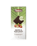 Ciocolata neagra cu alune si 54% cacao cu stevia, 125g, Torras