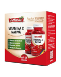 Pachet Vitamina C nativa, 60+30 capsule, AdNatura