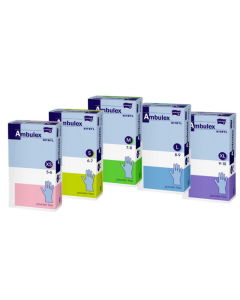 Manusi examinare nitril BLACK Large Ambulex nepudrate a'100