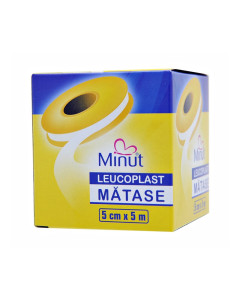 MINUT Leucoplast matase, 5 cm x 5 m