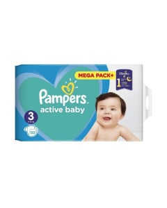 Scutece Pampers Active Baby, marimea 3, 6 -10 kg, 152 bucati