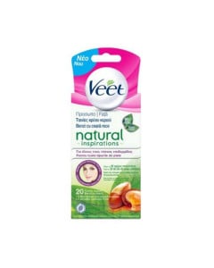 Veet benzi ceara rece pentru fata cu ulei de argan, 20 bucati