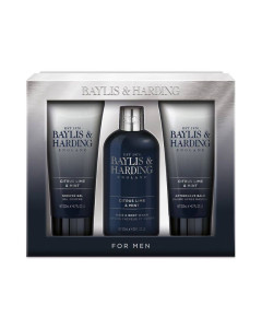 Baylis & Harding Set cadou Trio Signature Men's Citrus Lime & Mint- Luxury bathing set 