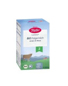 Lapte praf Bio 3 de la 10 luni, 600g, Topfer