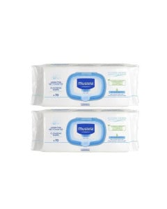 Mustela PACHET Servetele dermo-calmante, 70 bucati 1+1  CADOU