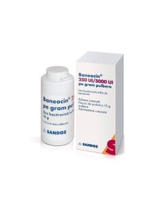 Baneocin pulbere, 10 g, ajutor in caz de rani, cicatrici