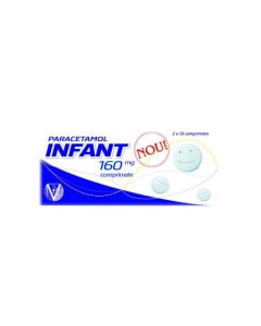 Paracetamol Infant 160 mg, 20 comprimate