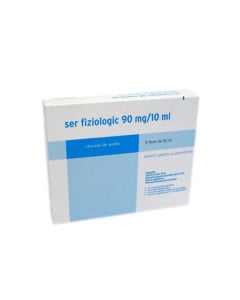 Ser fiziologic 90mg/10ml, 5 fiole*10 ml solvent pentru uz parenteral