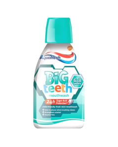 Aquafresh apa de gura Big Teeth Mint, 6-8 ani, 300ml