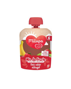 Milupa Piure de fructe banane, mere, capsune, kiwi, 90g