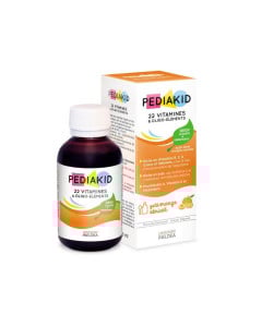Pediakid 22 Vitamine si Oligoelemente sirop cu gust de portocale, 125 ml 