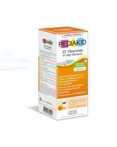 Pediakid 22  Vitamine si Oligoelemente sirop cu gust de portocale, 250 ml