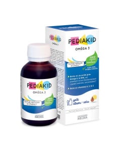 Pediakid Omega 3 si Vitaminele A,C,D,E sirop cu gust de lamaie si cola, 125 ml