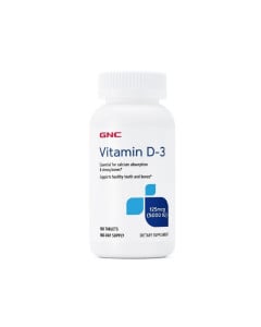GNC Vitamin D3 5000 UI, 180 tablete