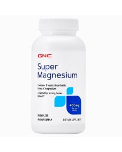 GNC Super Magneziu 400 mg, 90 tablete