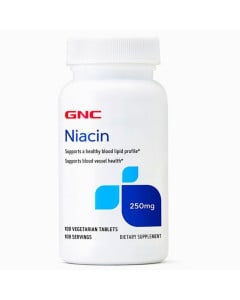 GNC Niacin 250 mg, stimulare cerebrala, 100 tablete